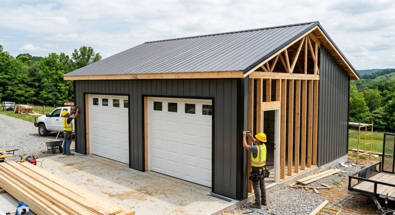 Metal Garage Construction in Katy, TX